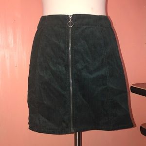 Teal Corduroy Skirt